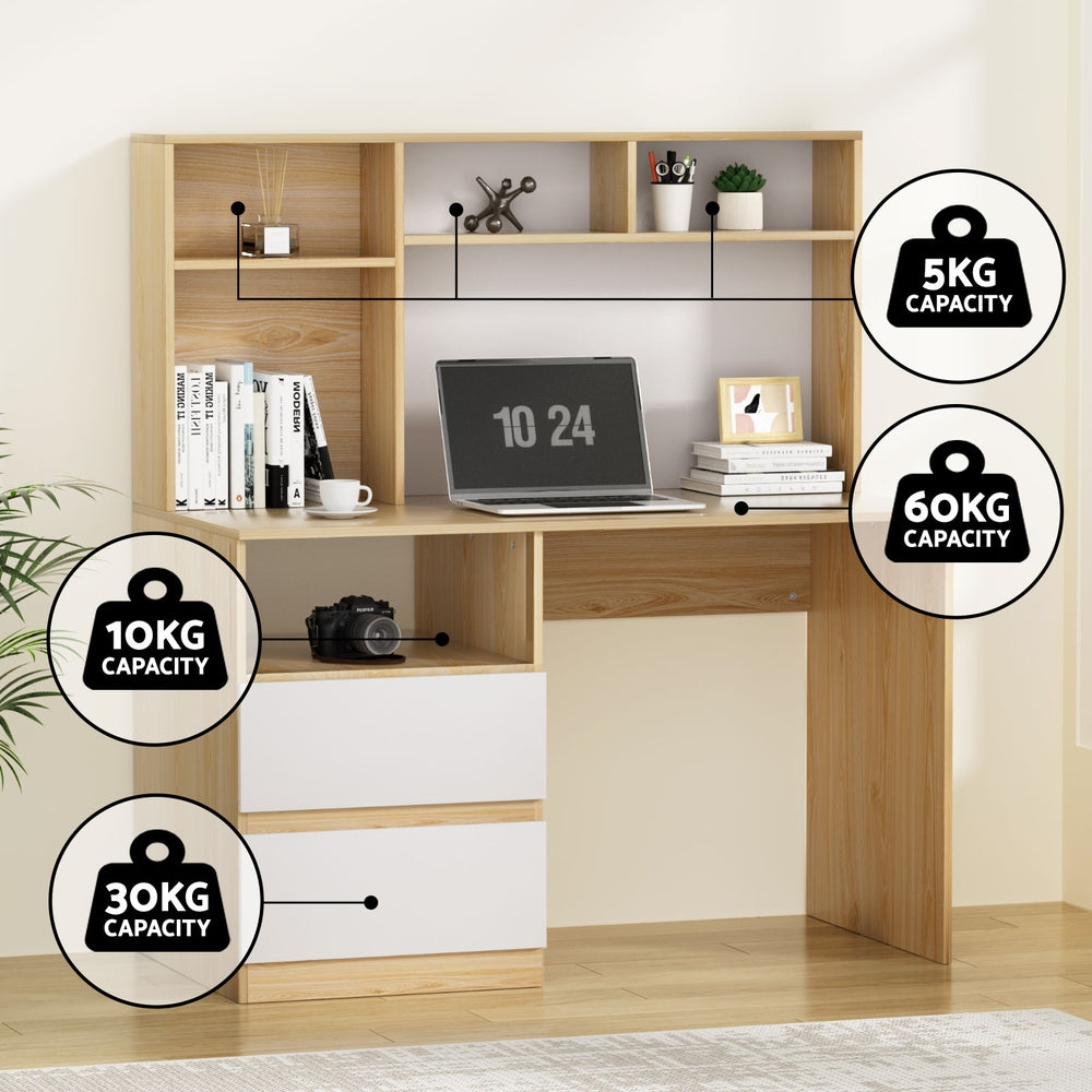 Artiss Computer Desk Office Study Desks Table Bookshelf Drawer-Furniture > Office-PEROZ Accessories