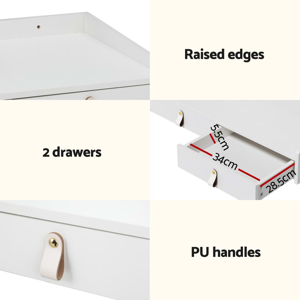 Artiss Dressing Table Floating LED White Daphne-Furniture > Bedroom-PEROZ Accessories