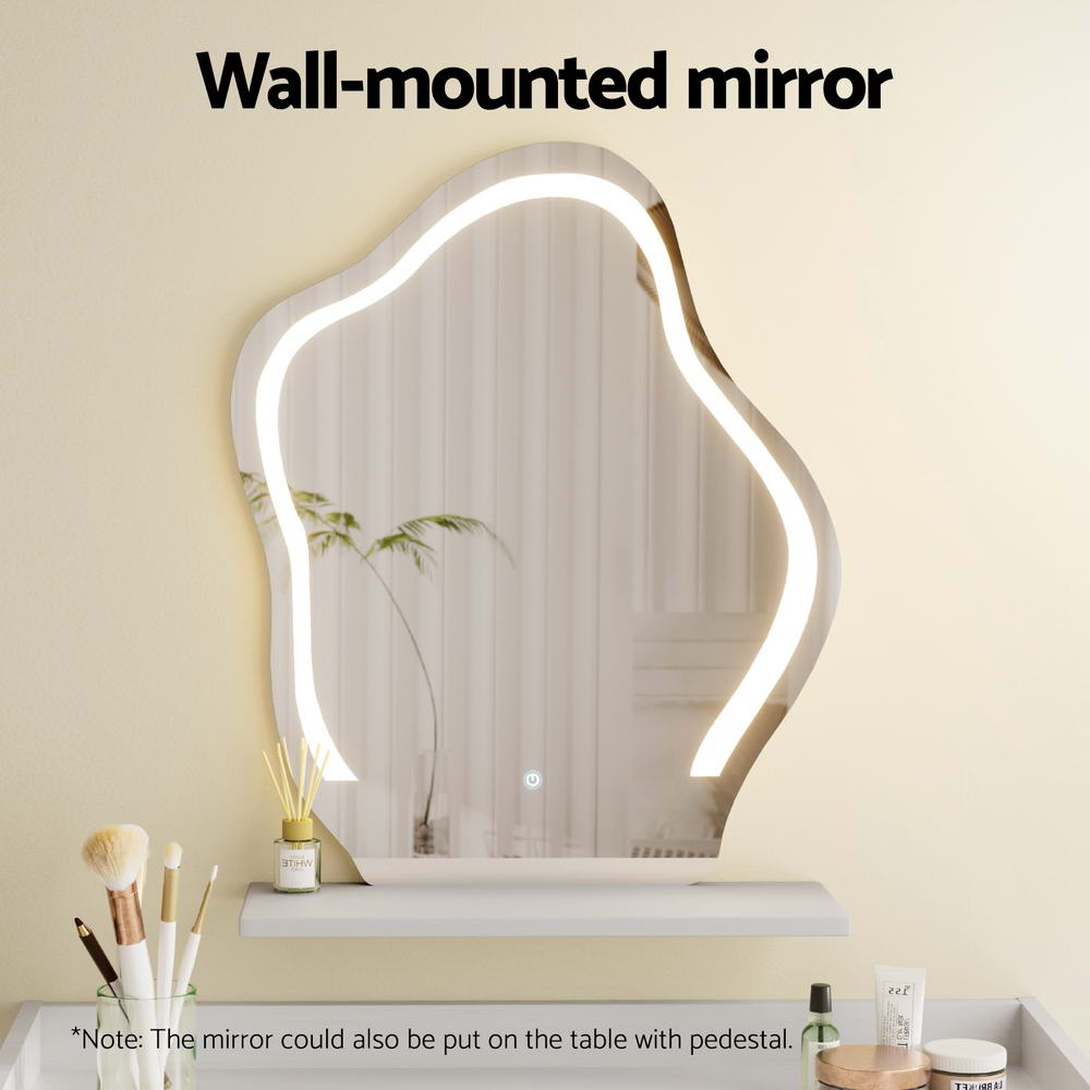 Artiss Dressing Table Floating LED White Daphne-Furniture > Bedroom-PEROZ Accessories