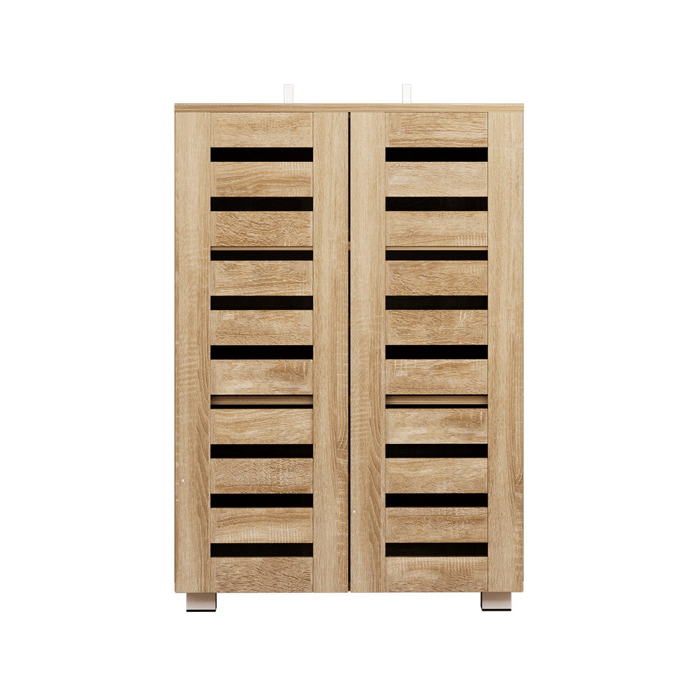 Artiss Shoe Rack Cabinet 20 Pairs 5-tier Wood Alster-Home & Garden > Storage-PEROZ Accessories