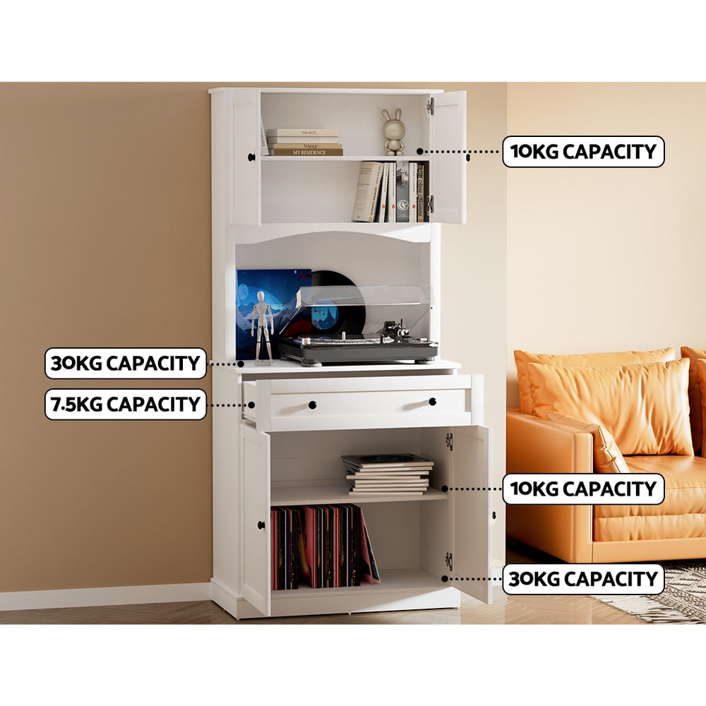 Artiss Buffet Sideboard Cabinet Cupboard Pantry Storage Shelves Hutch White-Furniture > Living Room-PEROZ Accessories