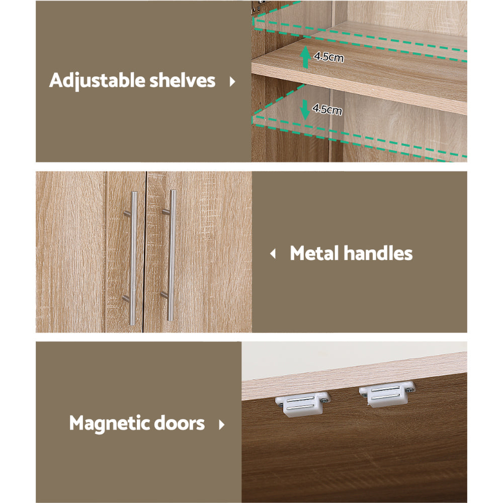 Artiss Buffet Sideboard Cupboard Cabinet Pantry Organiser Adjustable Shelves-Furniture > Dining > Buffets & Sideboards-PEROZ Accessories