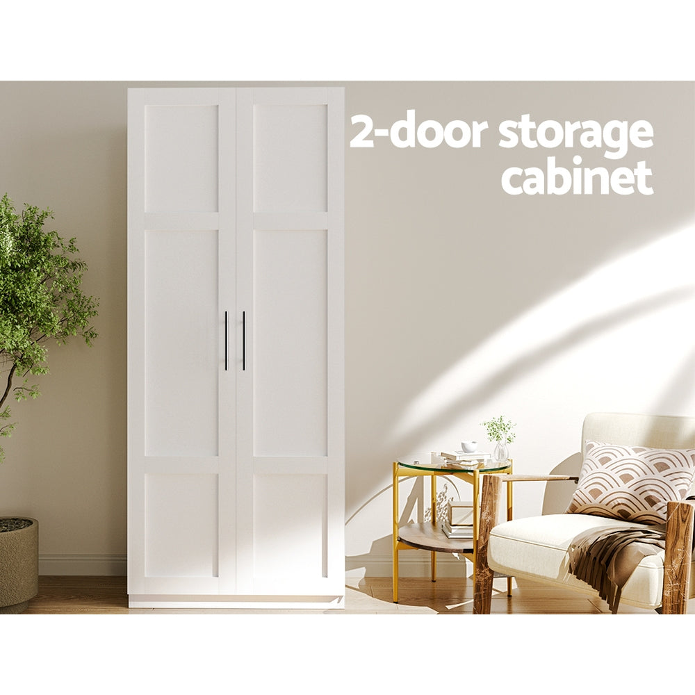Artiss 2 Door Buffet Sideboard Cupboard Cabinet Pantry White-Furniture > Bedroom-PEROZ Accessories