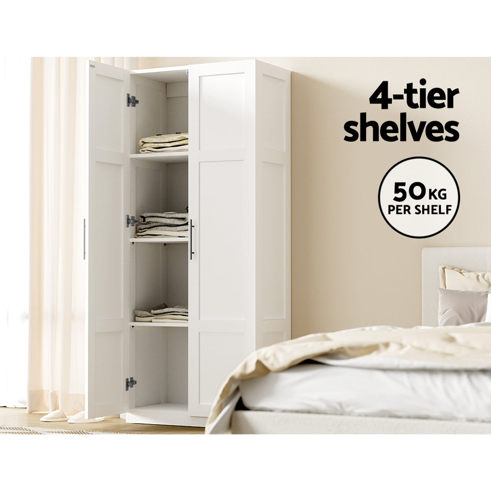 Artiss 2 Door Buffet Sideboard Cupboard Cabinet Pantry White-Furniture > Bedroom-PEROZ Accessories