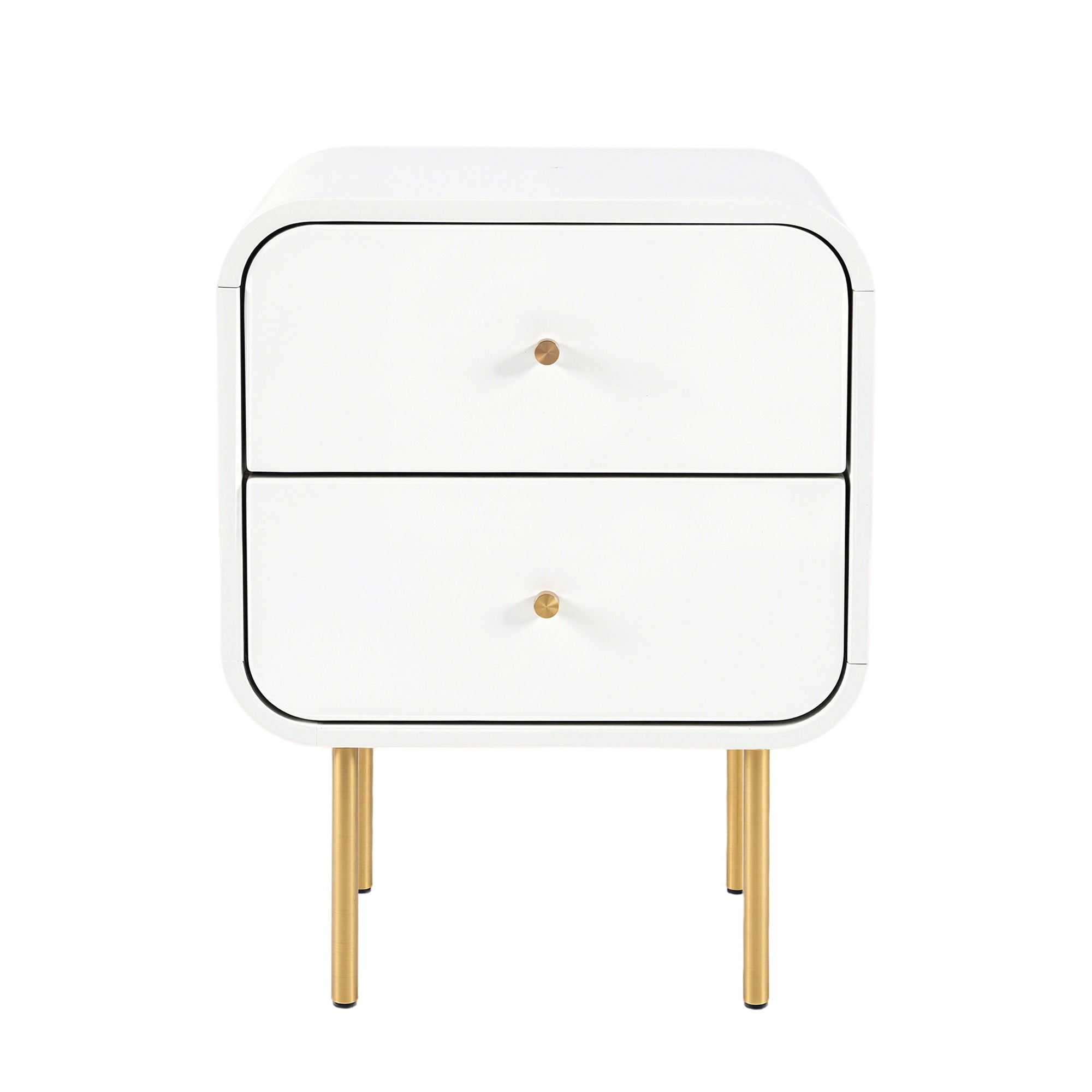 Artiss Bedside Table 2 Drawers Side End Table Nightstand White-Furniture > Bedroom > Bedside Tables-PEROZ Accessories