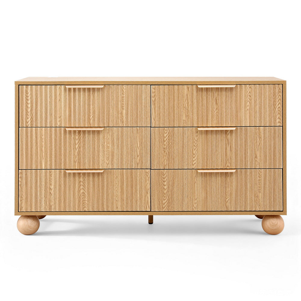 Artiss 6 Chest of Drawers Dresser Tallboy Pine-Furniture > Bedroom > Dressers-PEROZ Accessories