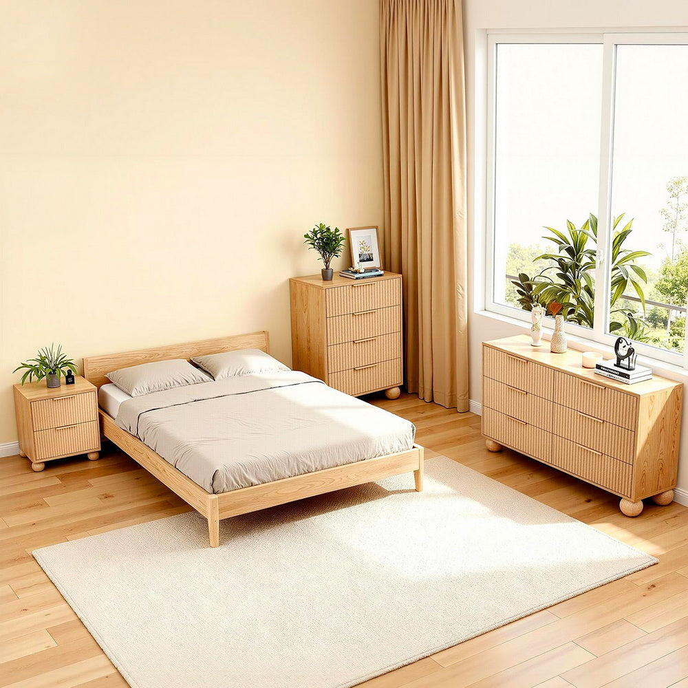 Artiss 6 Chest of Drawers Dresser Tallboy Pine-Furniture > Bedroom > Dressers-PEROZ Accessories