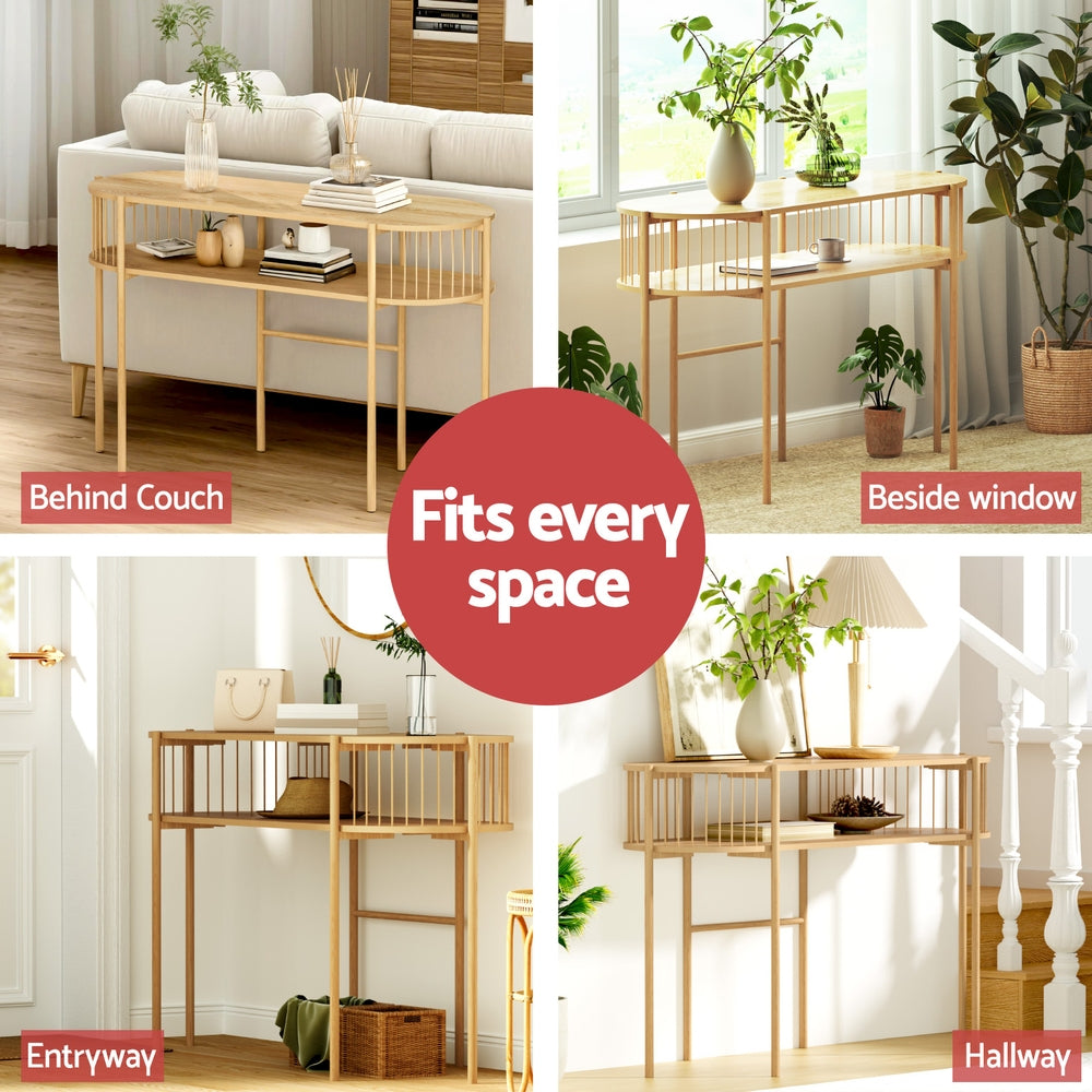 Artiss Console Table 124CM Pine-Furniture > Living Room > Side Tables-PEROZ Accessories