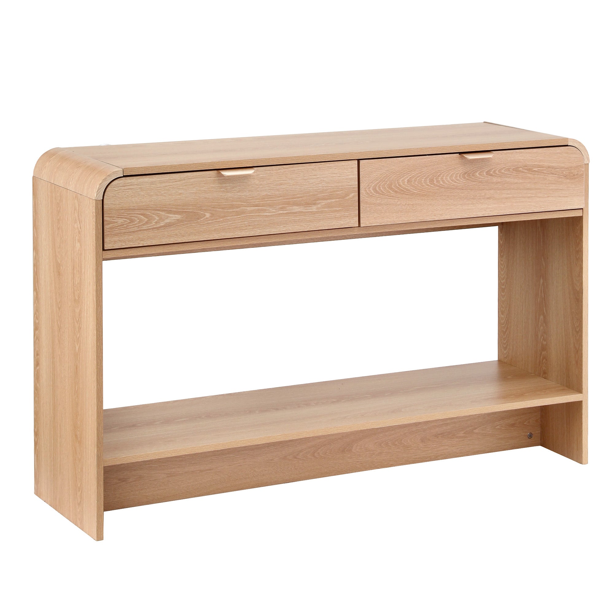 Artiss Console Table Hallway Entryway Storage Drawer Shelf Curved Edge 120CM Pine-Furniture > Living Room > Side Tables-PEROZ Accessories