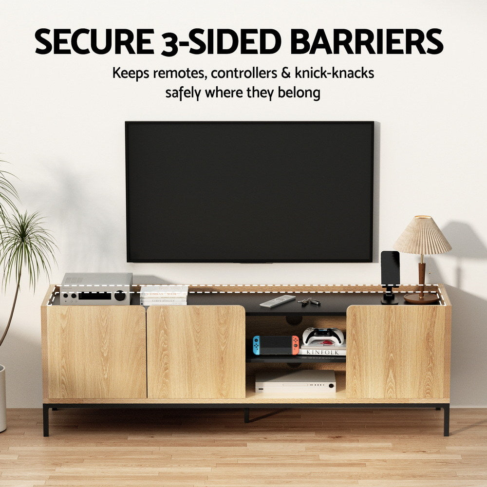Artiss TV Unit Entertainment Unit Storage Cabinet Shelf 160cm Pine-Furniture > Living Room > TV Units-PEROZ Accessories