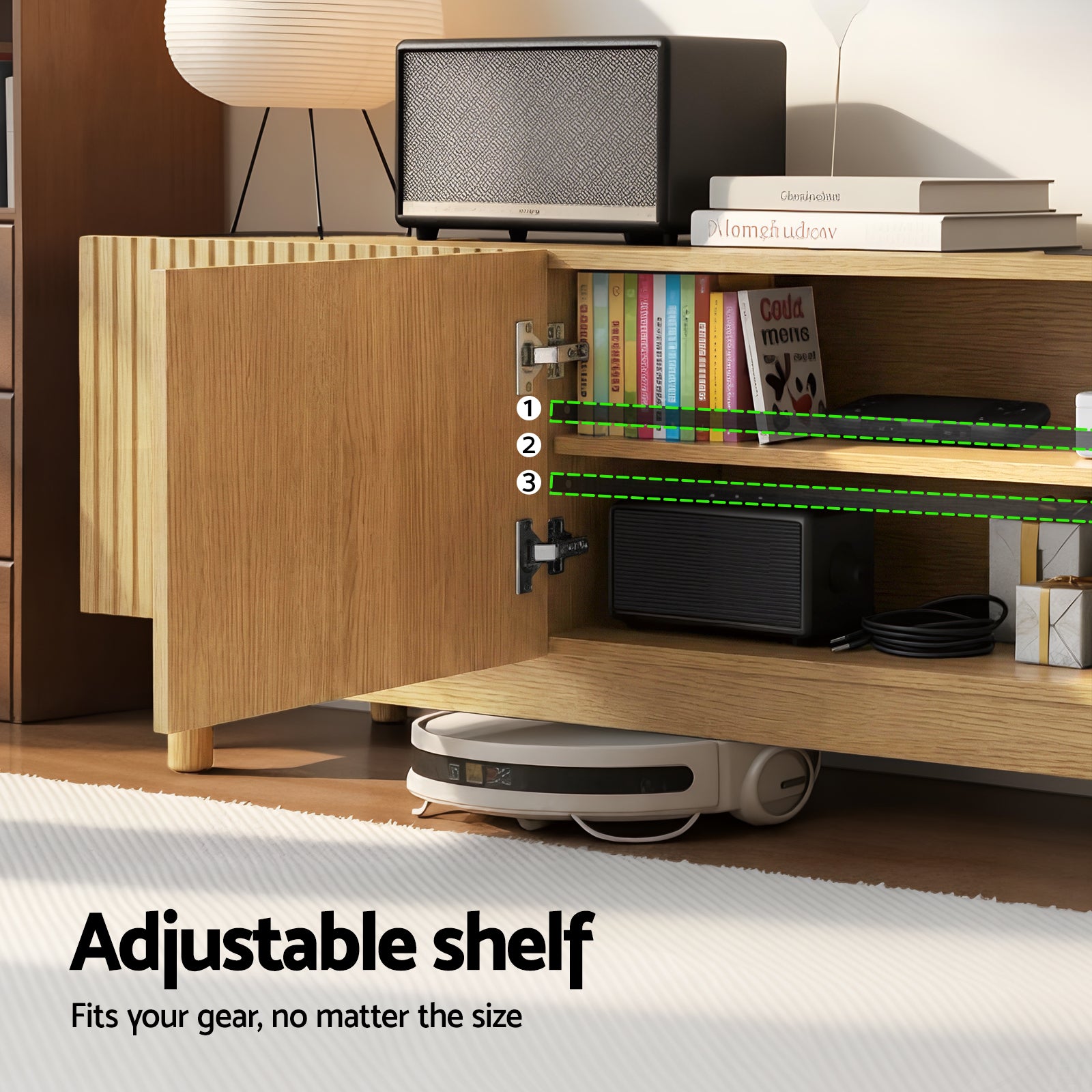 Artiss TV Unit Entertainment Unit Storage Cabinet 180cm Pine-Furniture > Living Room > TV Units-PEROZ Accessories