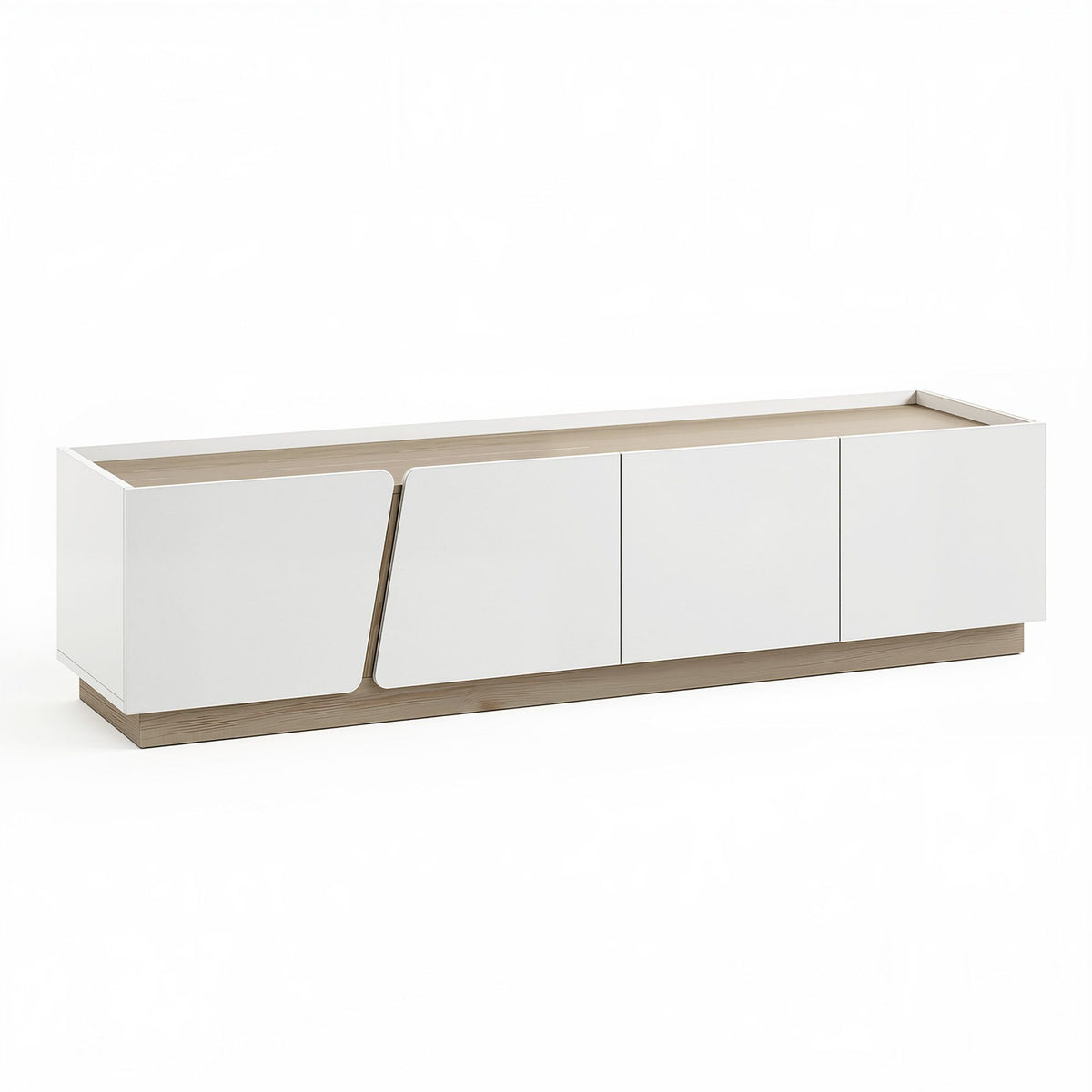 Artiss 180cm TV Unit Storage Cabinet Living Room White & Oak-Furniture > Living Room > TV Units-PEROZ Accessories