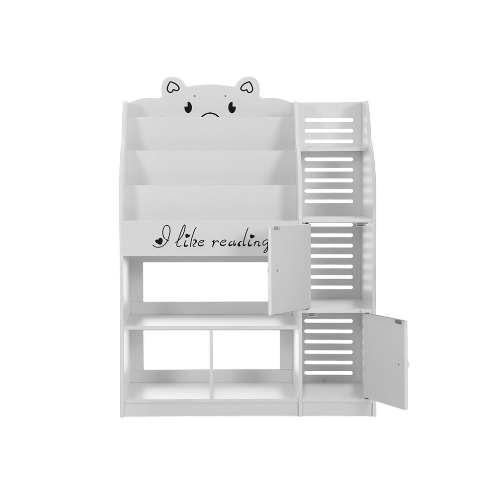 Keezi 4 Tiers Kids Bookshelf Storage Children Bookcase Toy Organiser Display-Baby & Kids > Kid&
