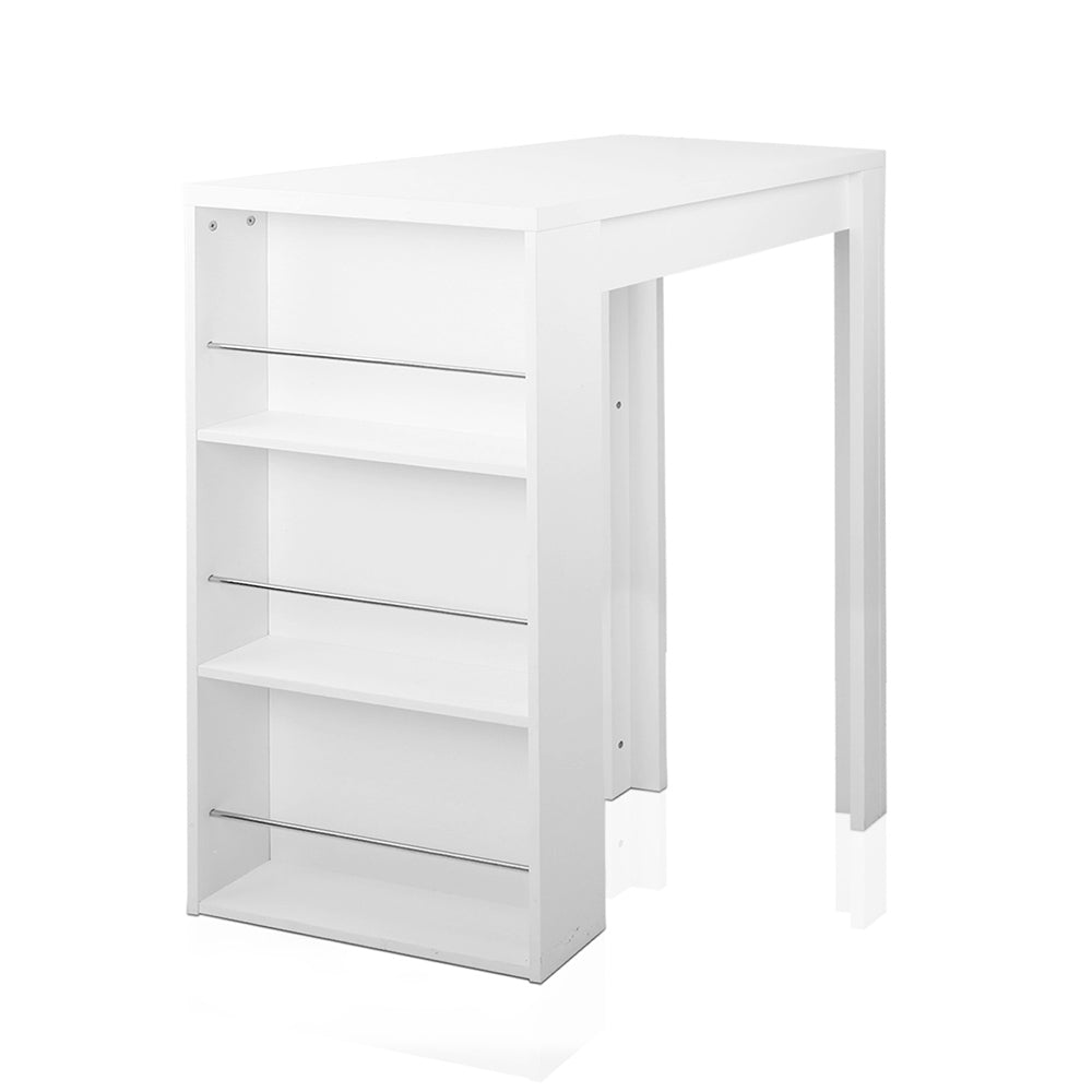 Artiss Bar Table 3-tier Storage Shelves White-Furniture > Living Room-PEROZ Accessories