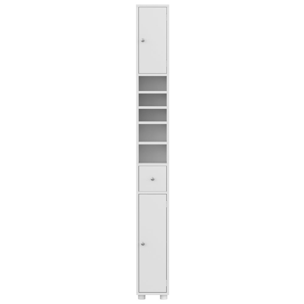 Artiss Bathroom Storage Cabinet 180cm Tall Slim Floor Cupboard Toilet Narrow Linen Tower-Furniture > Bathroom > Bathroom Cabinets, Cupboards & Storage-PEROZ Accessories