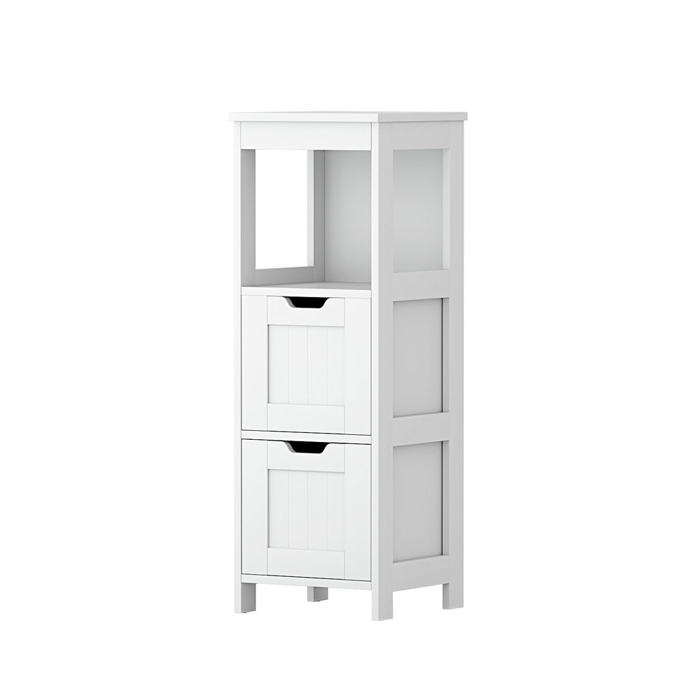 Artiss Bathroom Storage Cabinet 89cm Floor Toilet Drawer Bedroom Organizer Standing White-Furniture > Bathroom > Bathroom Cabinets, Cupboards & Storage-PEROZ Accessories