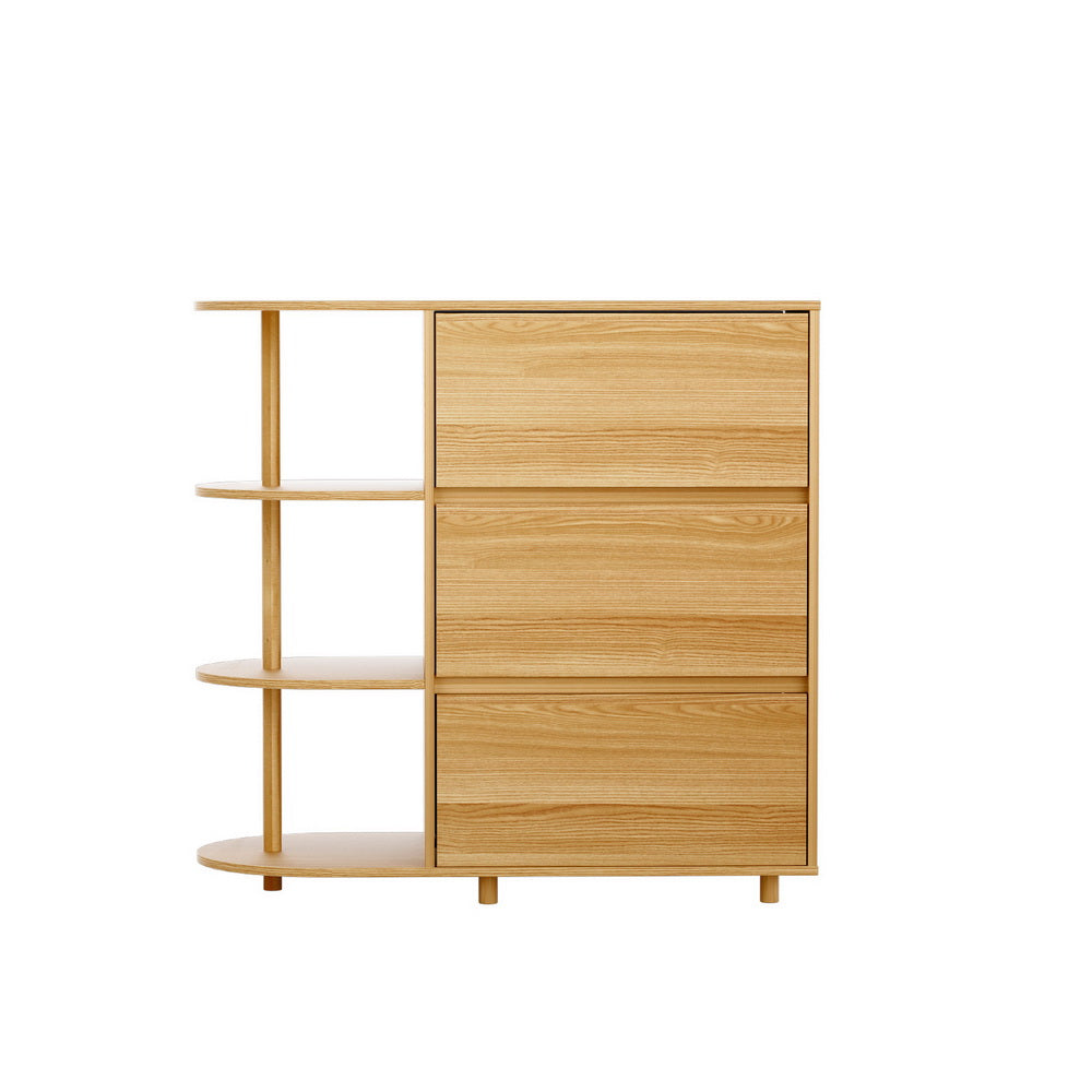Artiss Chest of 3 Drawers Storage Cabinet 3 Shelves Pine-Furniture > Bedroom > Dressers-PEROZ Accessories