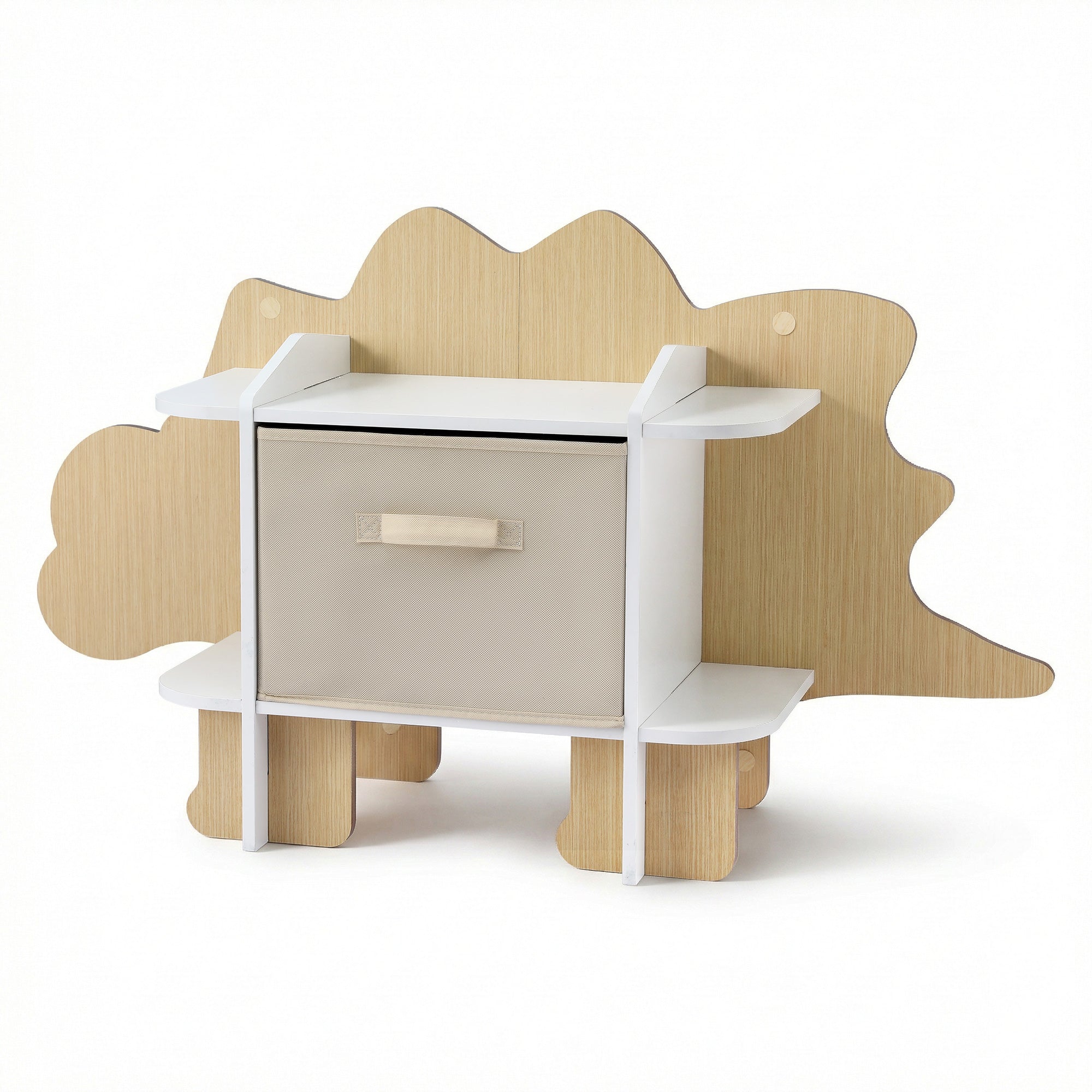 Keezi Dinosaur Kids Bookshelf 2-Tier Children&