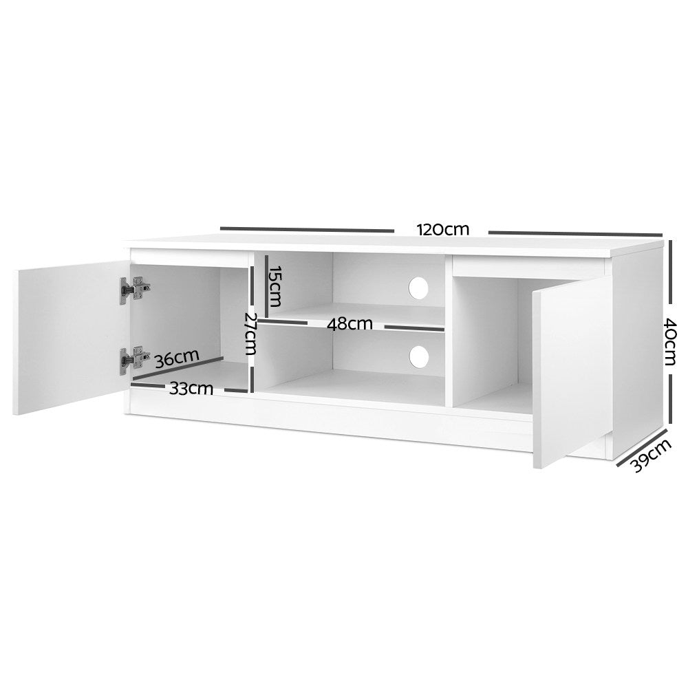 Artiss TV Entertainment Unit - White-Entertainment Units-PEROZ Accessories