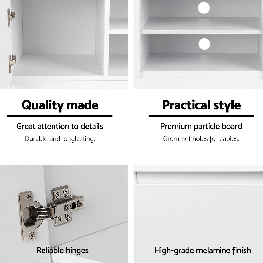 Artiss TV Entertainment Unit - White-Entertainment Units-PEROZ Accessories