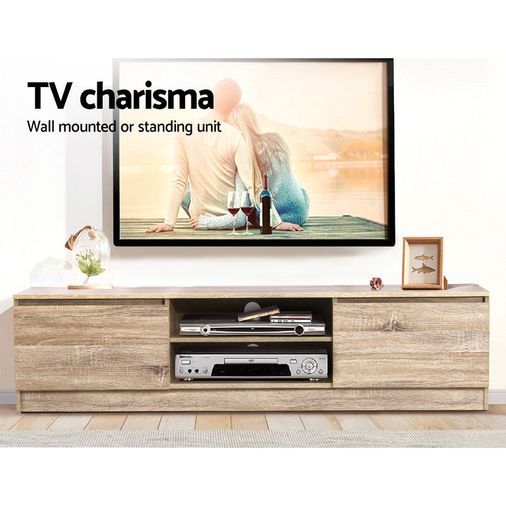 Artiss 160CM TV Stand Entertainment Unit Lowline Storage Cabinet Wooden-Entertainment Units-PEROZ Accessories