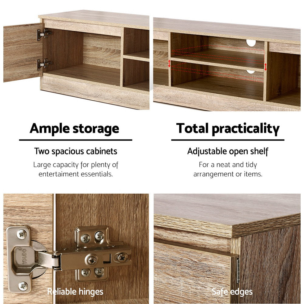 Artiss 160CM TV Stand Entertainment Unit Lowline Storage Cabinet Wooden-Entertainment Units-PEROZ Accessories