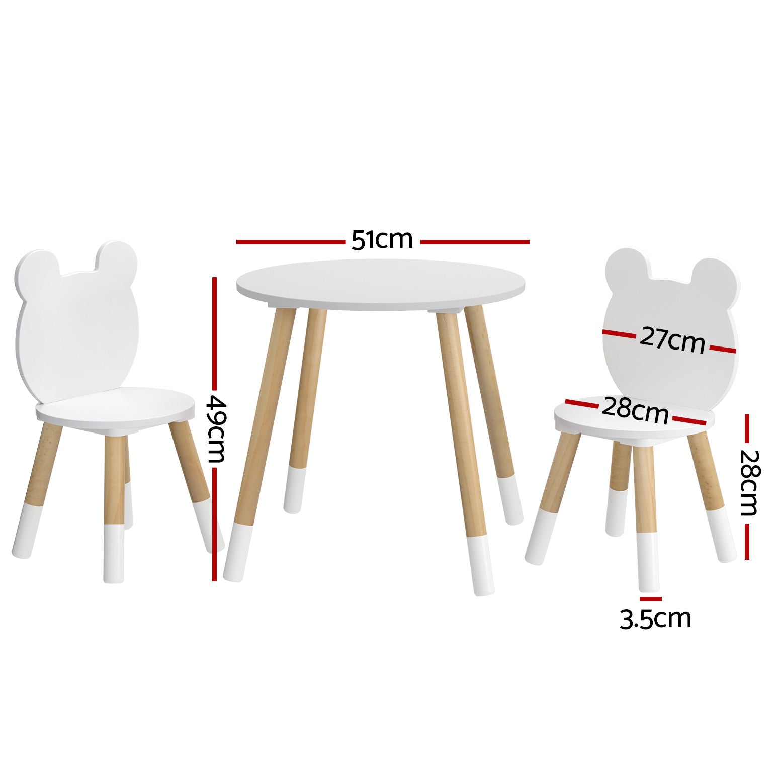 Keezi 3 Piece Kids Table and Chairs Set Activity Playing Study Children Desk-Baby & Kids > Kid&