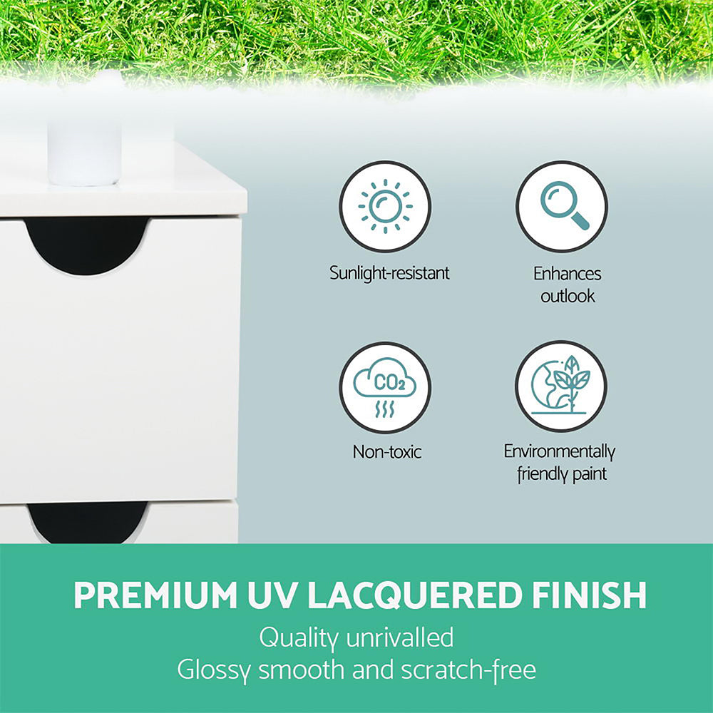 Artiss Bathroom Cabinet Storage 118cm Shelf White-Bathroom Storage-PEROZ Accessories