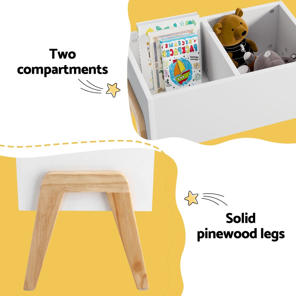 Keezi Kids Toy Box Chest Storage Bin Container Wooden Cabinet Clothes Book Organiser Bedroom-Baby & Kids > Kid&