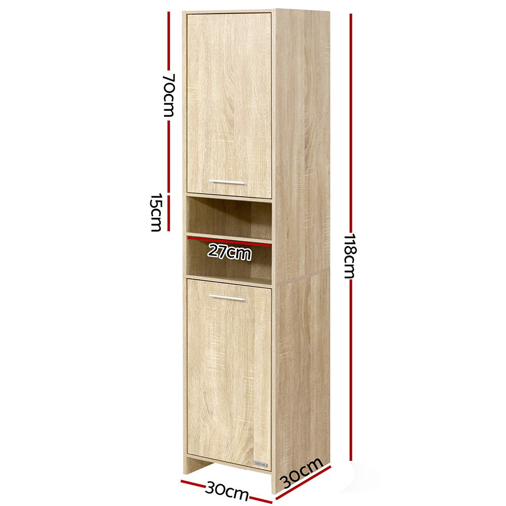 Artiss Bathroom Cabinet Storage 185cm Wooden-Bathroom Storage-PEROZ Accessories