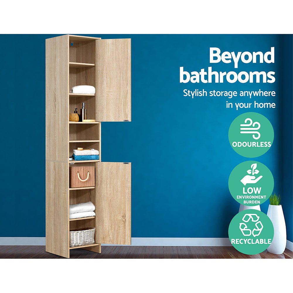 Artiss Bathroom Cabinet Storage 185cm Wooden-Bathroom Storage-PEROZ Accessories
