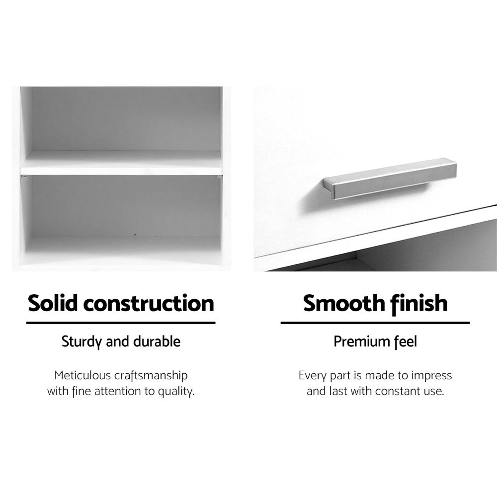 Artiss Bathroom Cabinet Storage 185cm White-Bathroom Storage-PEROZ Accessories