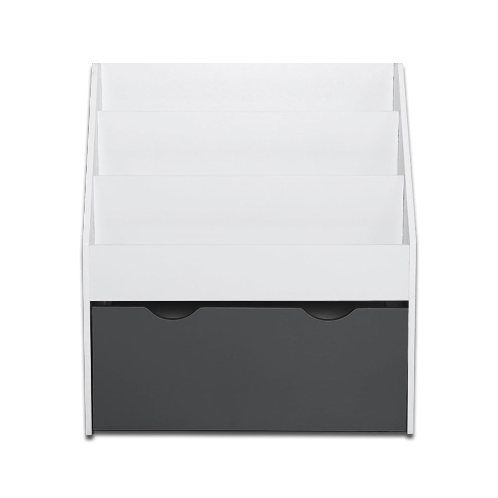 Keezi 3 Tiers Kids Bookshelf Magazine Rack Children Bookcase Organiser Storage-Bookcases & Shelves-PEROZ Accessories