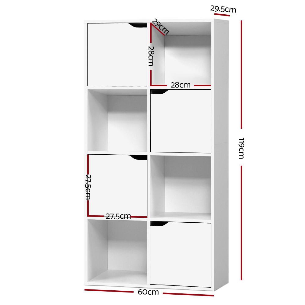 Artiss Bookshelf 8 Cube Shlef - DANA White-Furniture > Living Room-PEROZ Accessories