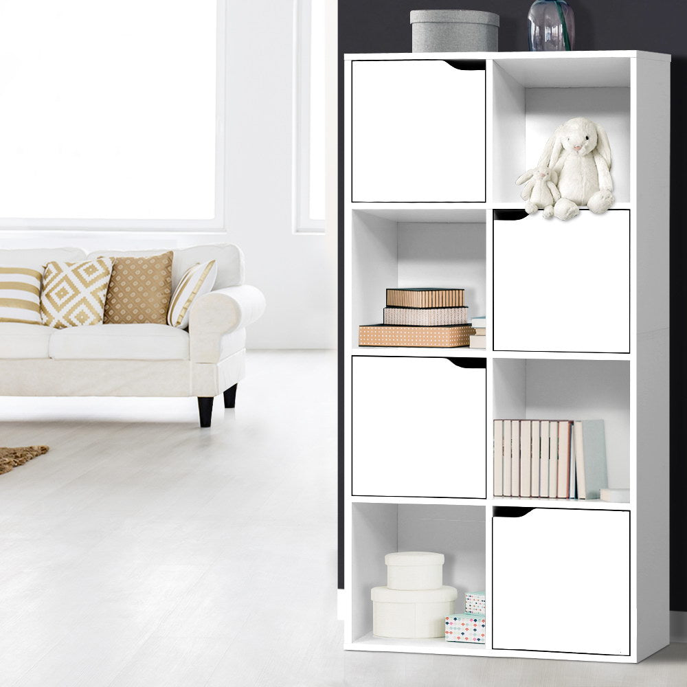 Artiss Bookshelf 8 Cube Shlef - DANA White-Furniture > Living Room-PEROZ Accessories