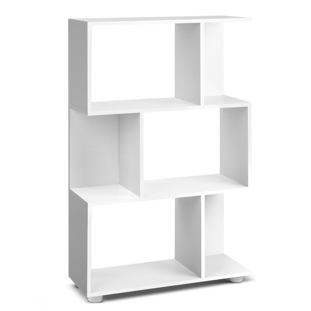 Artiss Bookshelf 3 Tiers - NINA White-Furniture > Living Room-PEROZ Accessories