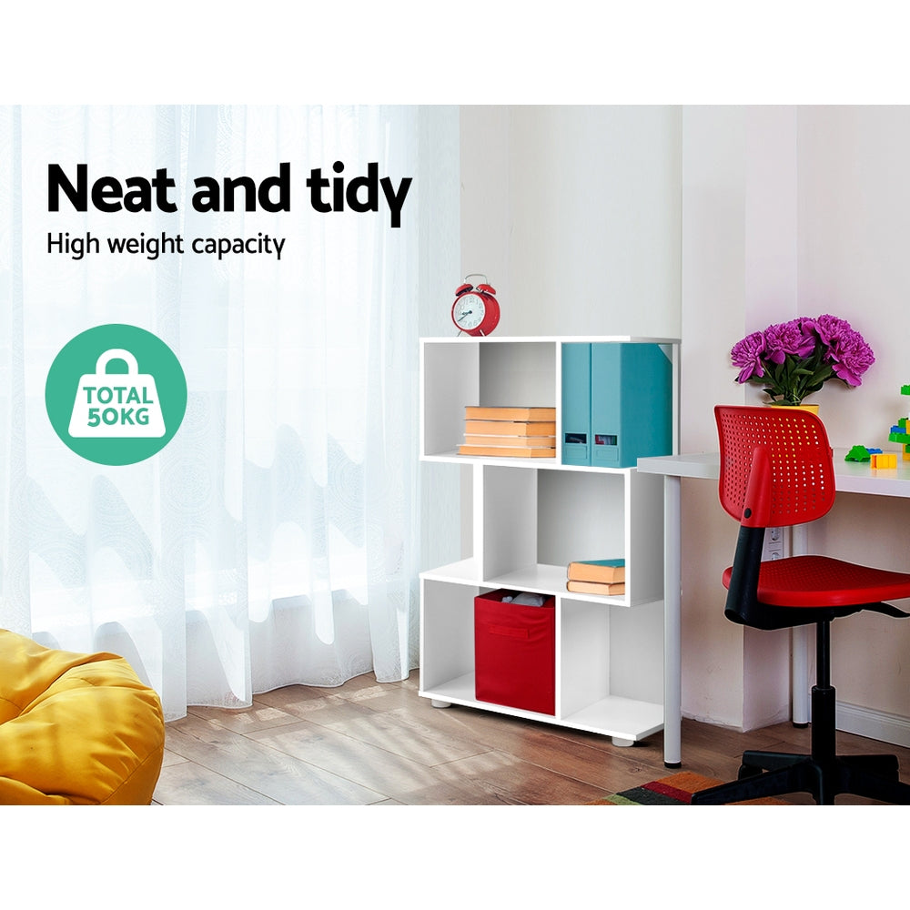 Artiss Bookshelf 3 Tiers - NINA White-Furniture > Living Room-PEROZ Accessories