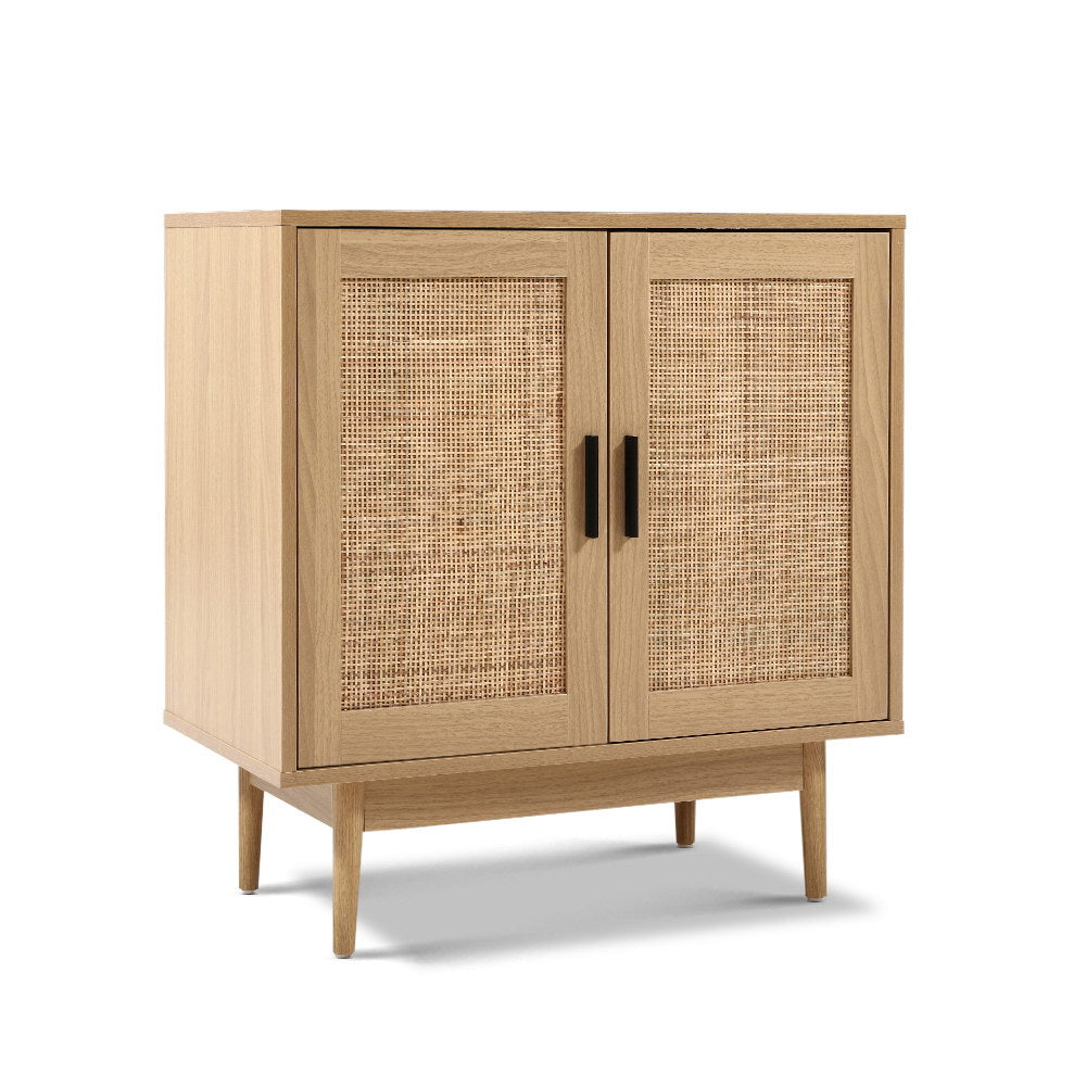 Artiss Rattan Buffet Sideboard 2 Doors - BRIONY Oak-Furniture > Dining-PEROZ Accessories