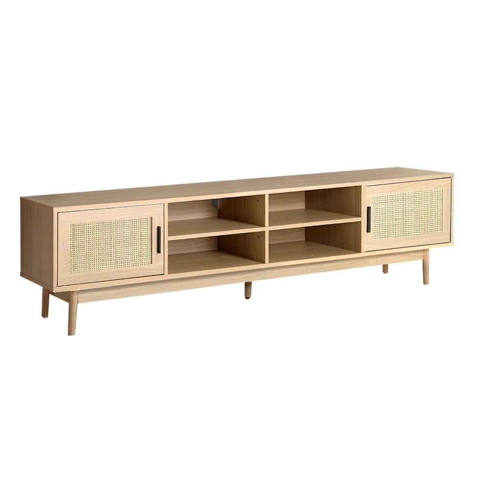 Artiss TV Cabinet Entertainment Unit Storage Cabinets Rattan Wooden 180CM-Entertainment Units-PEROZ Accessories