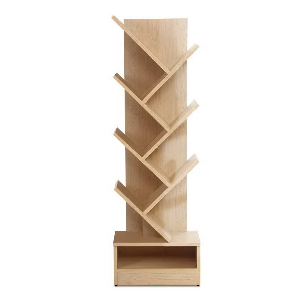 Artiss Tree Bookshelf 7 Tiers - ECHO Oak-Bookcases & Shelves-PEROZ Accessories