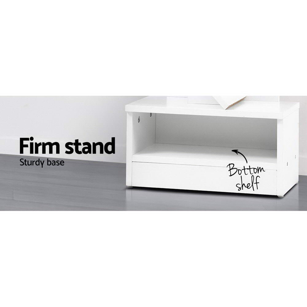 Artiss Tree Bookshelf 7 Tiers - ECHO White-Bookcases & Shelves-PEROZ Accessories