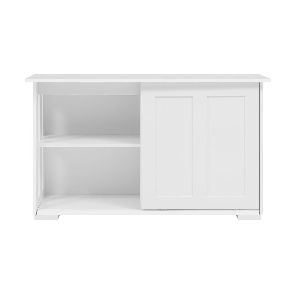 Artiss Buffet Sideboard Sliding Doors - SERA White-Furniture > Living Room-PEROZ Accessories
