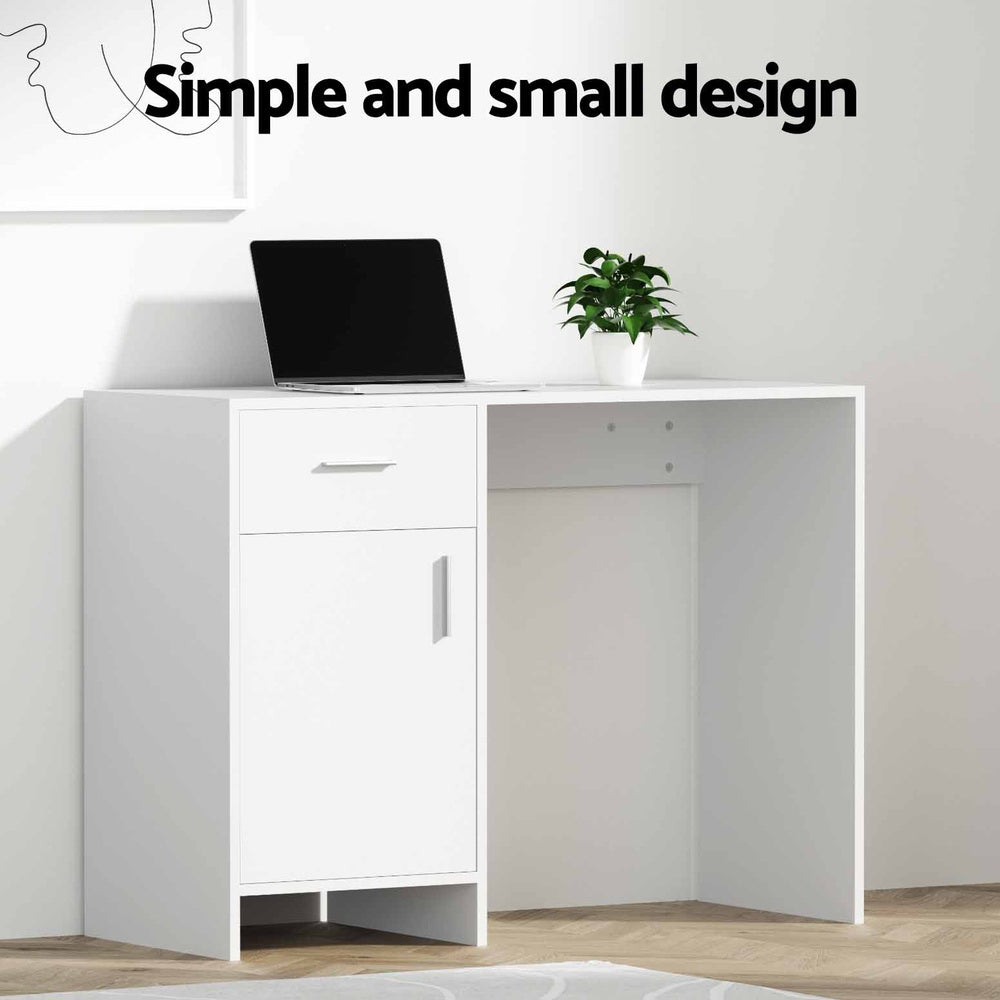 Artiss Computer Desk Drawer Cabinet White 100CM-Office Desks-PEROZ Accessories