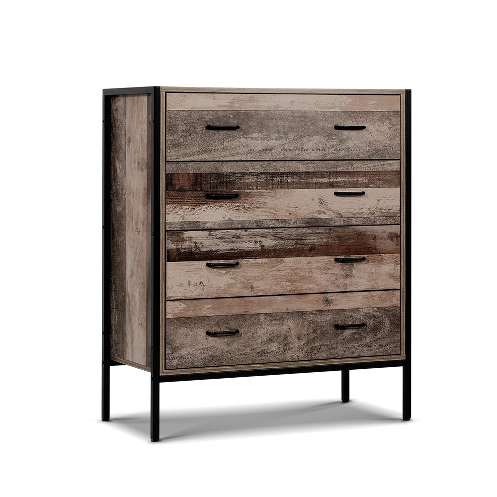 Artiss 4 Chest of Drawers - BARNLY-Furniture > Bedroom-PEROZ Accessories