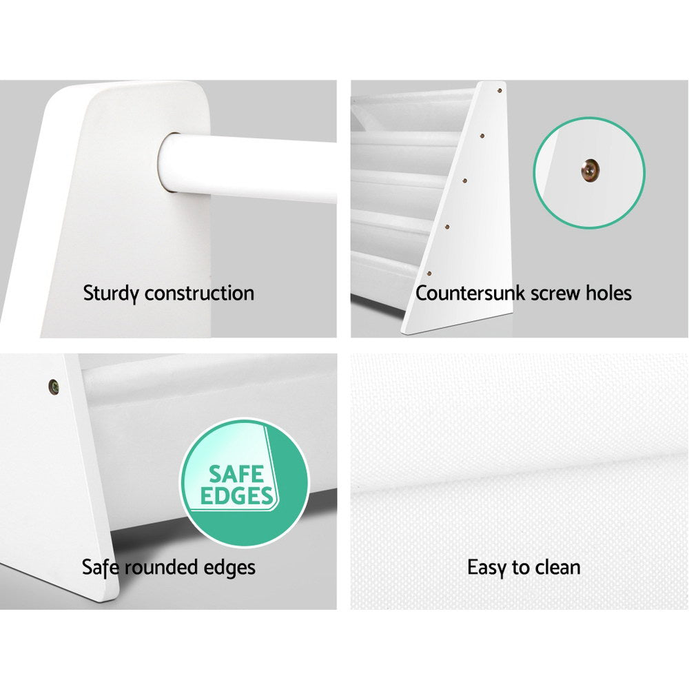 Keezi 4 Tiers Kids Bookshelf Magazine Shelf Children Bookcase Rack Organiser-Bookcases & Shelves-PEROZ Accessories