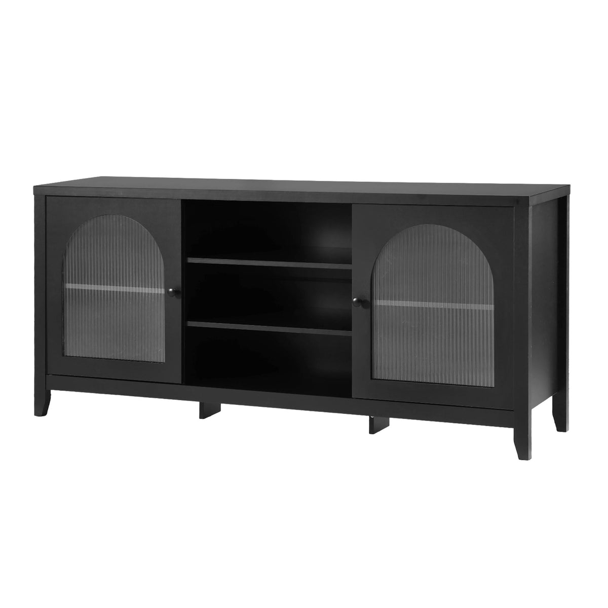 Artiss Buffet Sideboard Shelves Double Doors - Black-Furniture > Living Room-PEROZ Accessories