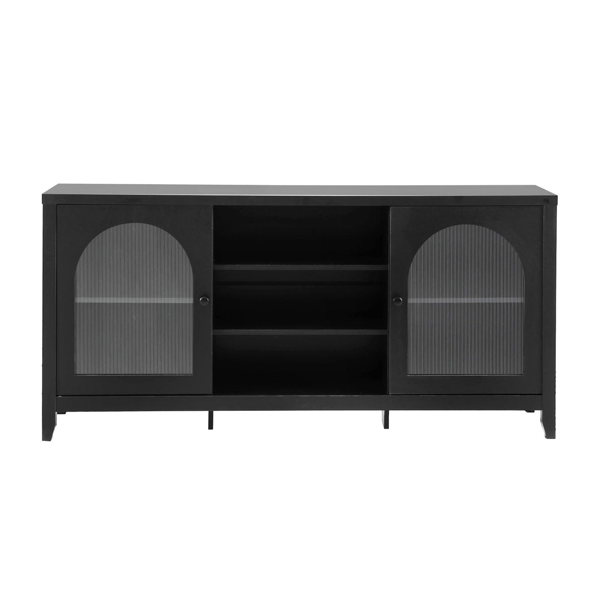 Artiss Buffet Sideboard Shelves Double Doors - Black-Furniture > Living Room-PEROZ Accessories
