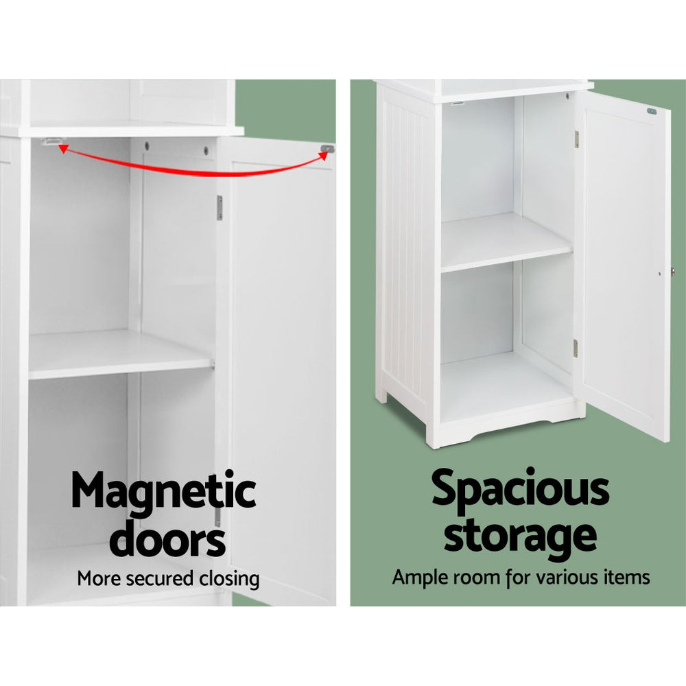 Artiss Bathroom Cabinet Storage 160cm White-Bathroom Storage-PEROZ Accessories