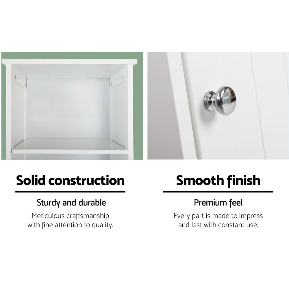 Artiss Bathroom Cabinet Storage 160cm White-Bathroom Storage-PEROZ Accessories