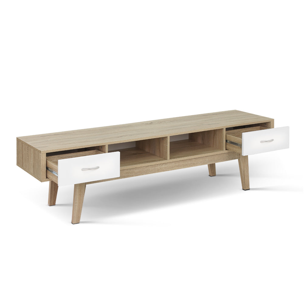 Artiss TV Cabinet Entertainment Unit Stand Storage Drawer Scandinavian 180cm Oak-Entertainment Units-PEROZ Accessories